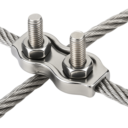 6mm Stainless Double Cable Clamp 6mm Stainless Double Cable Clamp