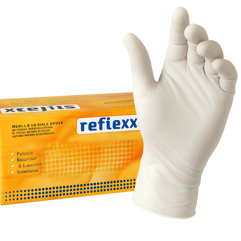 Dermaloe Einweg-Latexhandschuhe L - 100 Stück