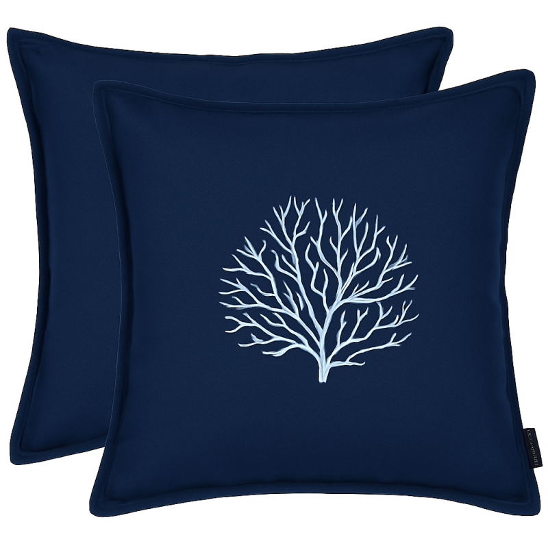 Sæt med 2 Aruba Design Vandtætte Puder 45x45 - Blå Sæt med 2 Aruba Design Vandtætte Puder 45x45 - Blå