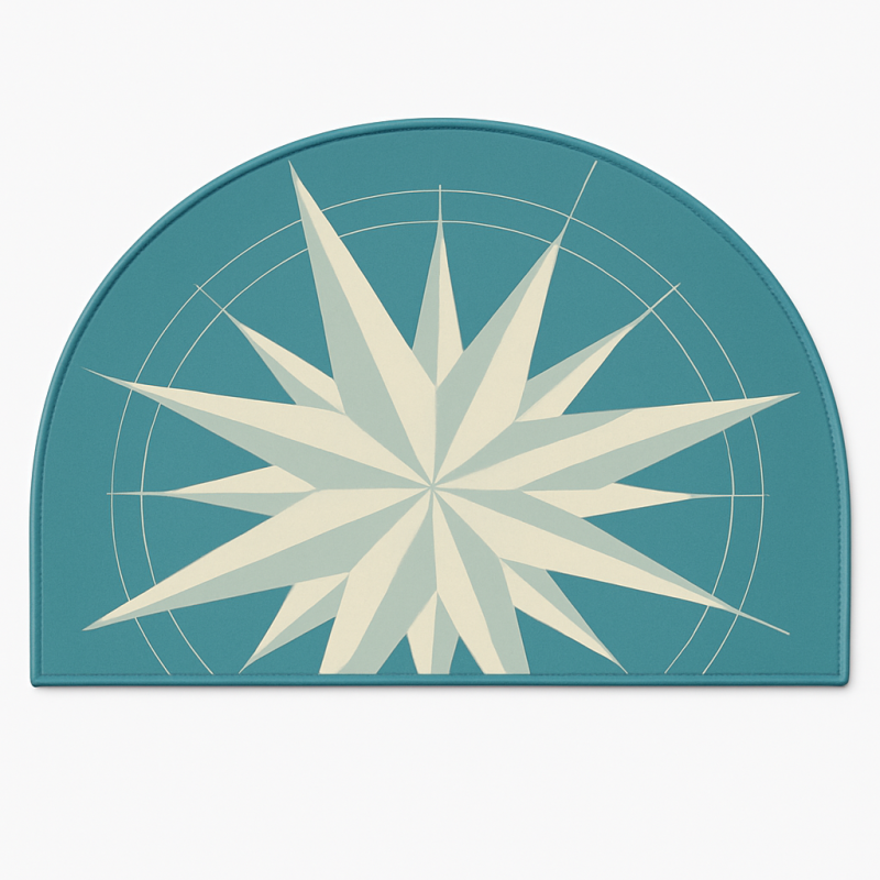 Turquoise Round Mats by Rosewind - 70 x 50 cm