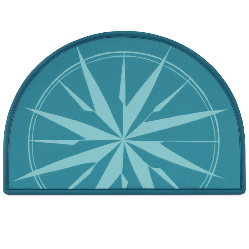 Turquoise Round Mats by Rosewind - 70 x 50 cm
