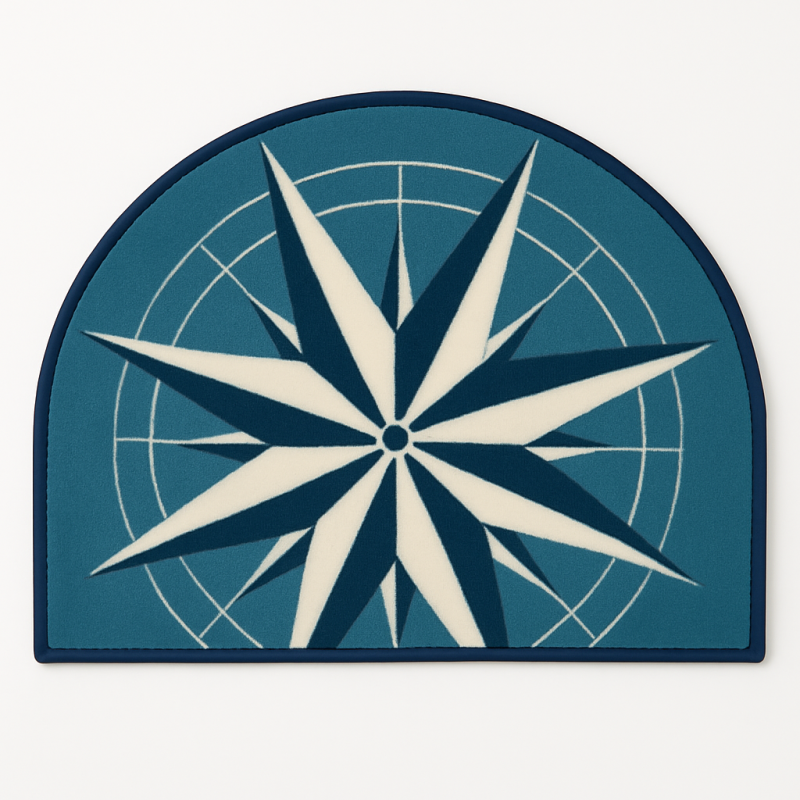 Turquoise Round Mats by Rosewind - 70 x 50 cm