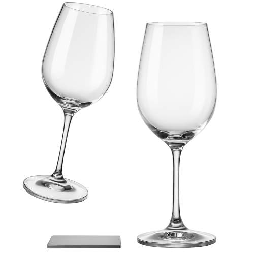Set of Magnetic Wine Glasses with Coasters