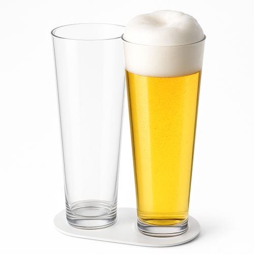 Set of Magnetic Beer Glasses - 74 x H217mm Set of Magnetic Beer Glasses - 74 x H217mm