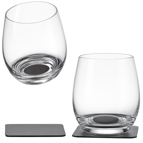 Set of 2 Magnetic Crystal Whisky Tumblers