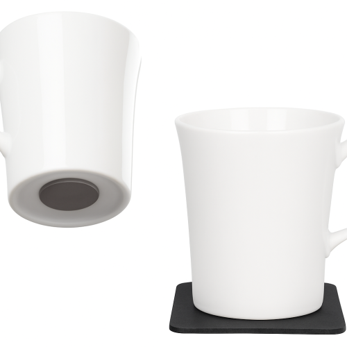 Set of 2 Magnetic Porcelain Mugs - 270ml