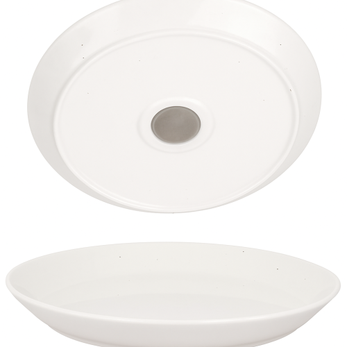 Set of 2 Magnetic Porcelain Plates Ø230 x H22 mm