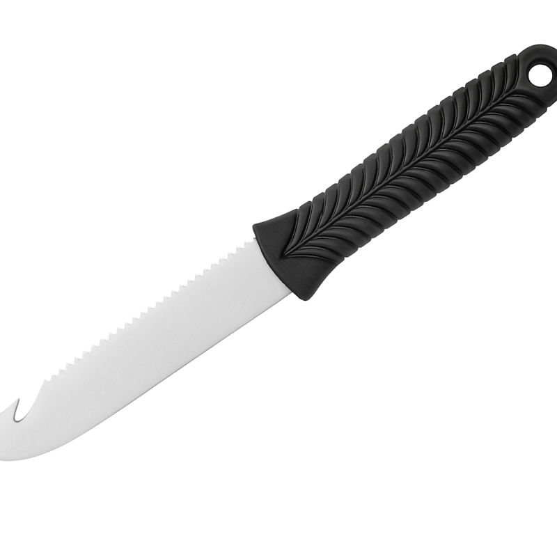 Nautisch mes Fishwiper zwart 12 cm