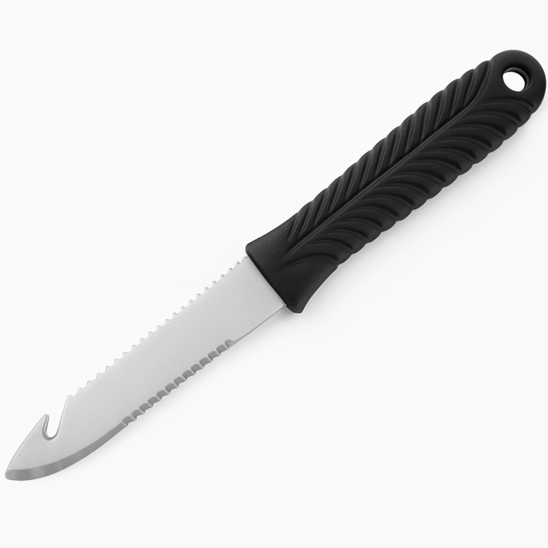 Nautisch mes Fishwiper zwart 12 cm