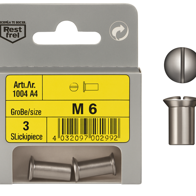 Slottiakku M6 mm - Pakkaus 3 kpl Slottiakku M6 mm - Pakkaus 3 kpl