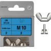 Set mit 2 Edelstahl M10 Flügelmuttern DIN 315