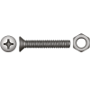 Parafusos Philips de Cabeça Plana DIN 965 + Porcas 3x20 mm Pacote de 8 pcs
