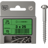 Pack of 15 Stainless Steel Screws 3 x 25 DIN 97