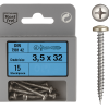 15-Pack Marine Grade Stainless Steel Screws 3.5x32 15-Pack Marine Grade Stainless Steel Screws 3.5x32