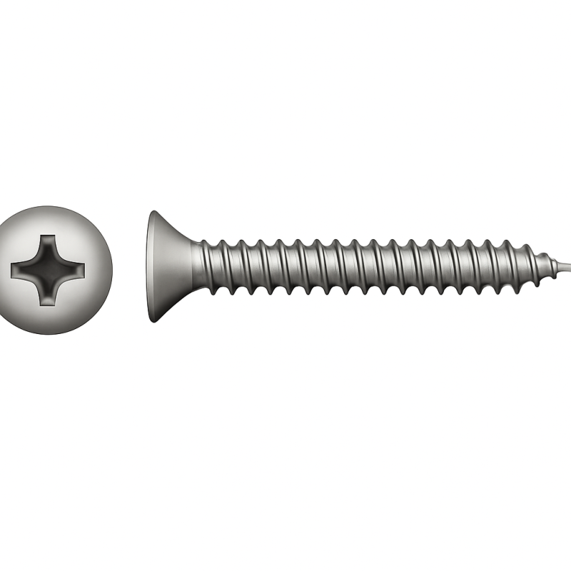 Oval Head Phillips Marine Screws DIN 7983 4.8x45 - Pack of 8