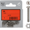 Cabeça da panela parafusos da máquina phillips din 7985 + porcas mm 6x30 pack 4 / pcs